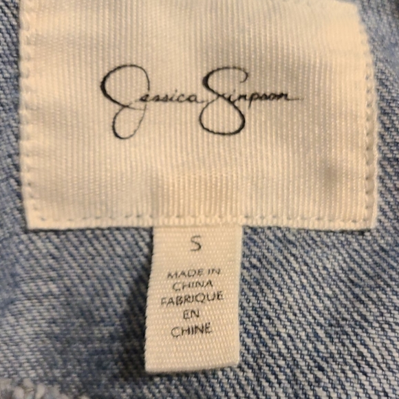 Jessica Simpson denim jacket with cloth hood - Picture 3 of 3